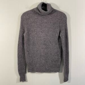 Marc by Marc Jacocbs Charcoal Grey Turtleneck Merino Wool Blend Sweater Size S